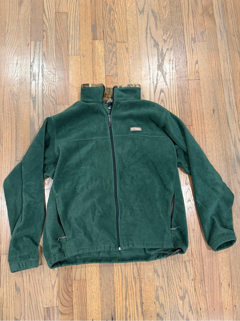 Columbia Men's Forest Green Full-Zip Lightweight Fleece Jacket